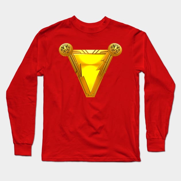 Shazam Movie 3D Embelm Long Sleeve T-Shirt by Heroified